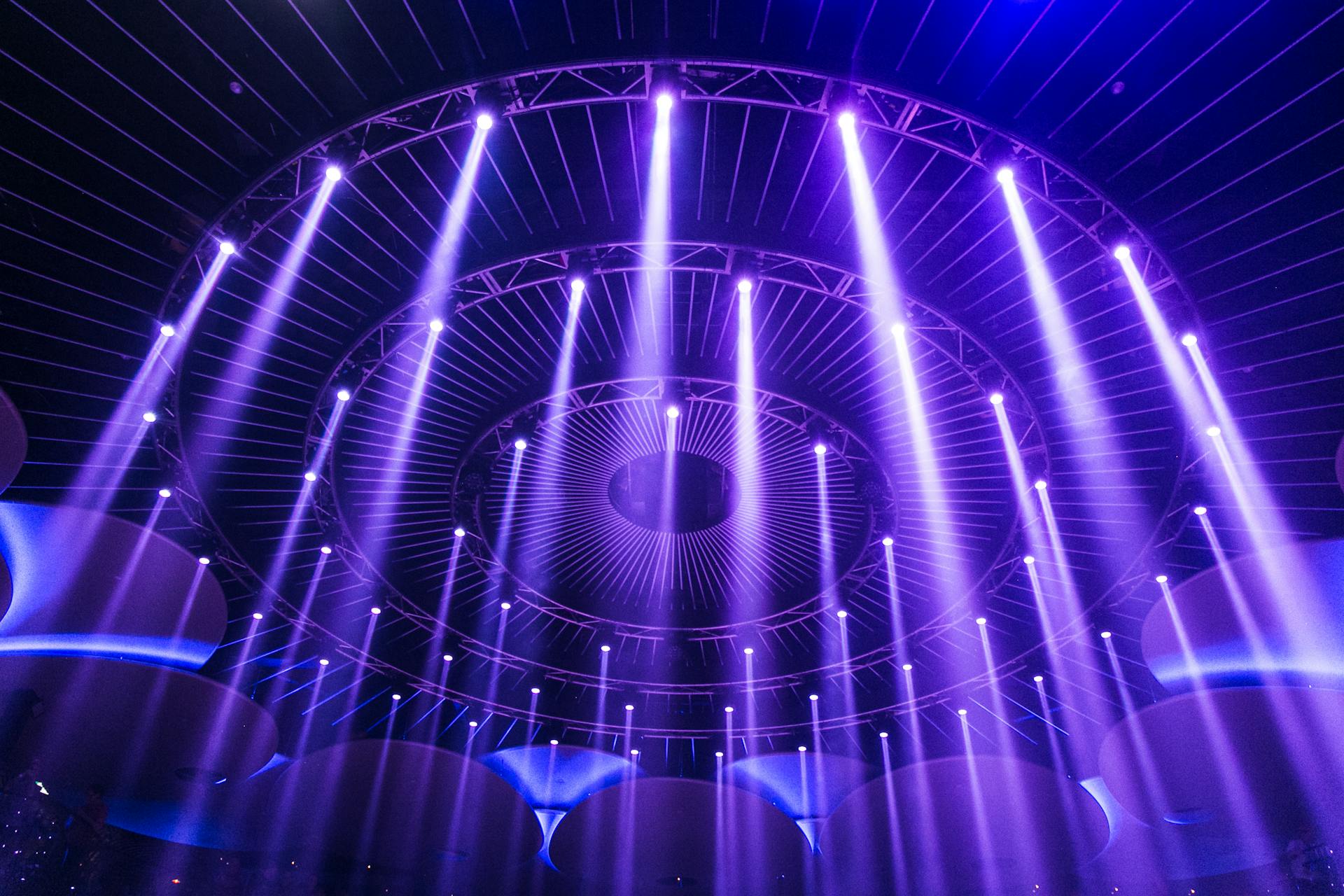 Event with purple lights.